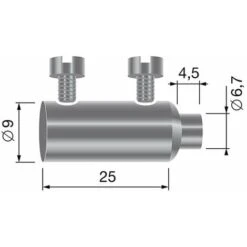 Serre Câble Double - Diamètre 3 Mm