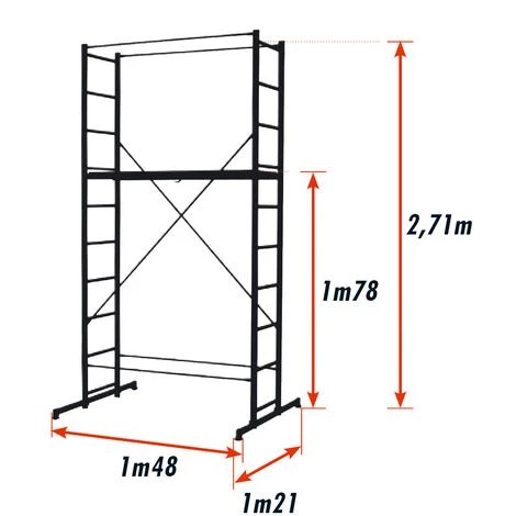 ECHAFAUDAGE B4 CENTAURE HAUTEUR DE TRAVAIL 4M00 - 203702 – Image 2