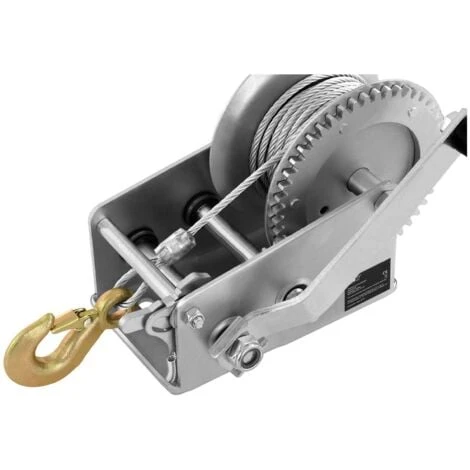 MSW Treuil Manuel Bateau Treuil Anti-Retour 1130 - 2800 Kg Cliquet Câble Acier 10 M – Image 3