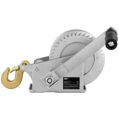 MSW Treuil Manuel Bateau Treuil Anti-Retour 450 - 1200 Kg Cliquet Câble Acier 10 M – Image 2