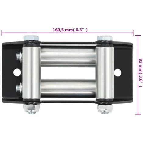 Guide-câble à 4 Voies Acier 3500-4500 Lbs VidaXL – Image 3