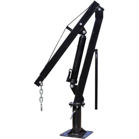 Grue De Levage Pick Up Remorque Charge 500 Kg Tête Pivotante à 360° Socle Massif Ancrage Au Sol – Image 2