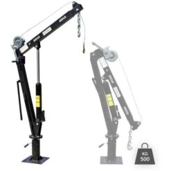 Grue De Levage Hydraulique Rotative à 360 Avec Treuil - 500 Kg