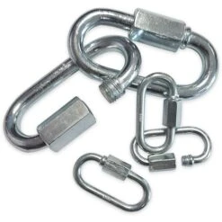 MAILLONS RAPIDES EN ACIER ZINGUE - MOUSQUETONS A VISSER De 3.5 MM