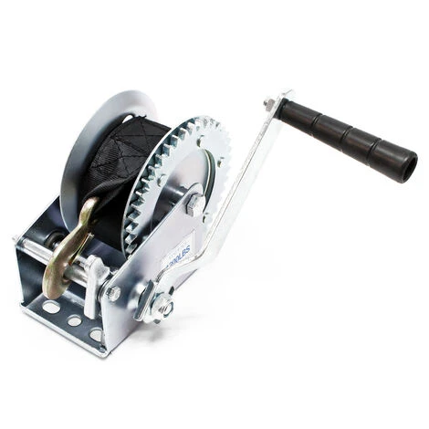Treuil à Sangle Manuel De Halage Charge Max. 550kg 7m Tirant Rapport Transmision 4.1:1 Bateau Auto