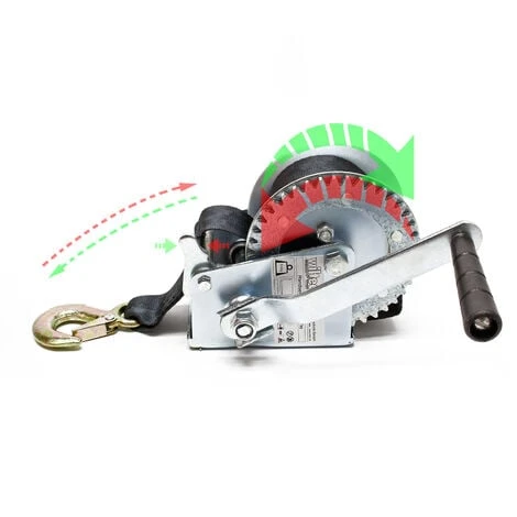 Treuil à Sangle Manuel De Halage Charge Max. 550kg 7m Tirant Rapport Transmision 4.1:1 Bateau Auto – Image 4