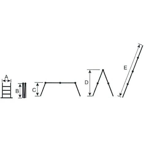 Varan Motors - DLM104 Echelle, Escabeau, Echafaudage Multi-fonctions En Alu De 4.60m, 16 échelons – Image 2
