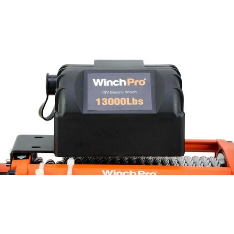 WinchPro - Treuil Électrique 12V 5900kg/13000lbs, Câble En Acier De 26m, 2 Télécommandes Incluses (1 Sans Fil, 1 Câble), Pour Tout-terrain, 4x4, Remorques – Image 5