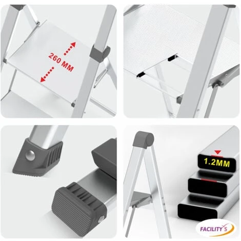 Escabeau 4 Marches Alu Pro Extra-slim â Image 4