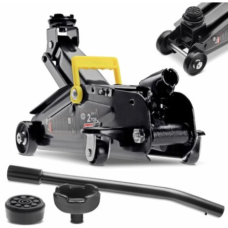 Deuba Cric Hydraulique 2 Tonnes Compact Et Puissant Patin En Caoutchouc Inclus Valise De Transport Incluse – Image 2