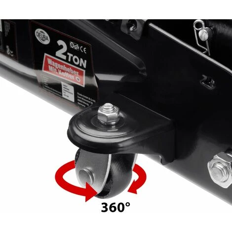 Deuba Cric Hydraulique 2 Tonnes Compact Et Puissant Patin En Caoutchouc Inclus Valise De Transport Incluse – Image 5