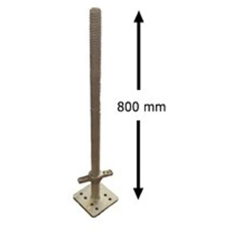 Lot De 10 Pieds Vérin à Niveau D'échafaudages 38mm X 700mm