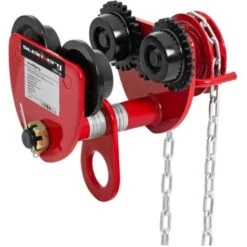 Chariot Porte-Palan Direction Par Poussée CMU 1000kg Largeur 77-133 Mm Chaîne