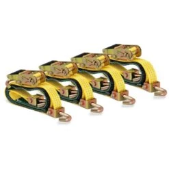 MSW 4x Sangle D'Arrimage À Cliquet Tendeur Pour Remorques Voiture 2,5m X 38mm 1,5t