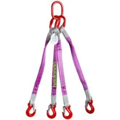 Elingue Sangle Ronde à 4 Brins 2100 Kg 1 Mètres Crochet à Oeillet