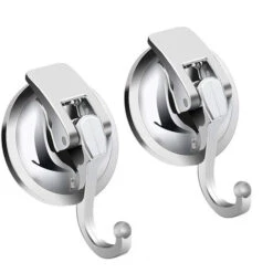 Crochet à Ventouse Robuste, Spécialement Utilisé Pour L'organisation De La Salle De Bain, De La Cuisine Et Des Toilettes (2 Pièces)