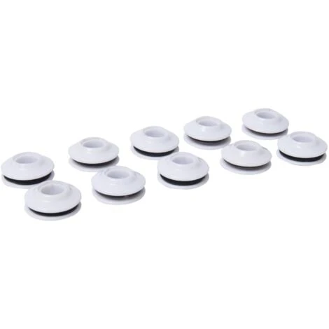 Lot De 10 Oeillets Auto Perforants Pour Bâches Blanc