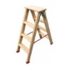 Echelle Double Avec Marches Plates Bois Hauteur: 3 Marches 95cm