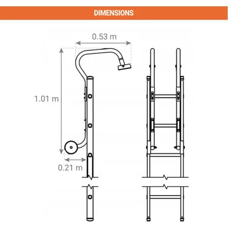 Echelle De Couvreur De 2.41m De Longueur: Ă©chelle Avec Crochets De Toit. - 8108T â Image 3