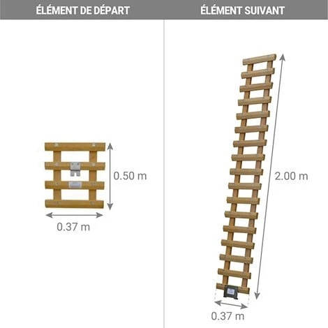 Element De DĂ©part De 0.50m Du Chemin De Toit En Bois - B31DEPPA â Image 2
