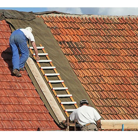 Echelle De Toit - Bois / Alu - Ecartement Des Barreaux 33cm - 2.30m De Long - HIM4138.33.230 â Image 2