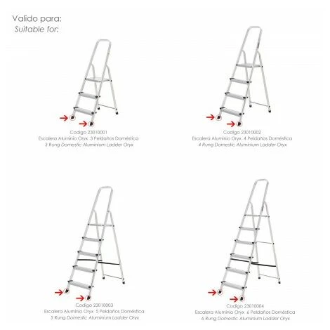 Contera Escaleras Aluminio Oryx Delantera De 3 A 6 Peldaños – Image 2