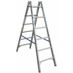 Ruko Echelle Double à Marches En Aluminium 2 X 6 échelons
