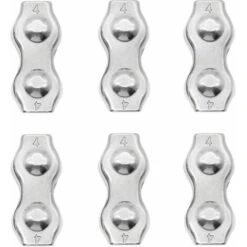 AIDUCHO 6 Pièces M4 Wire Rope Clips Duplex Rope Clamp 2-Post Wire Rope Clip Pour Cordes à Linge Patio Fixe Hanging Sun Sails