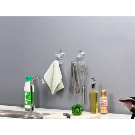 Crochet De Ventouse, Robuste Et Sans Soudure, Crochets De Création En Plastique épais, Sans Trous Pour Crochets, Adapté à La Salle De Bain Et à La Cuisine, étanche Et Résistant à L'humidité – Image 3