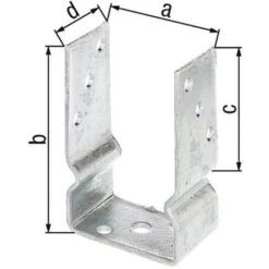 Etrier Forme U, Type 451 91x150mm, Galvanisé A Chaud