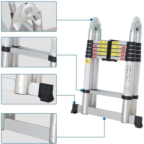 Échelle Multifonction, Escabeau, 3,8 Mètre(s), Barre Stabilisatrice, EN 131, Standards/Certifications: EN131 – Image 4