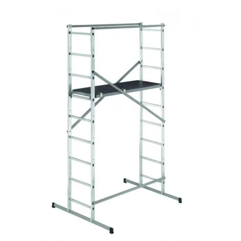 HAILO Echafaudage Aluminium Hobbystep H4 HAILO Hauteur De Travail 4 M