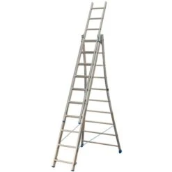 Echelle Transformable 3 Plans 3x12 Barreaux - Longueur 7.90m / Pliée 3.45m - Hauteur Escabeau 5,25m - 213312