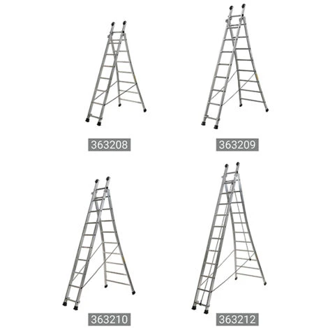 Echelle Transformable 2 Plans 4x3 Barreaux - Longueur 4.45m / Pliée 2.75m - Hauteur Escabeau 2,5m - 363209 – Image 5