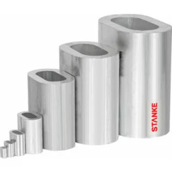 Seilwerk STANKE 100x Manchon En Aluminium Taille 2 Serre-câble Douille De Serrage Des Câbles D’Acier 2 Mm