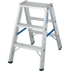 Echelle Double H De Travail 2,50 H Reelle 0,75 Longueur 0,79 Marches 2x3