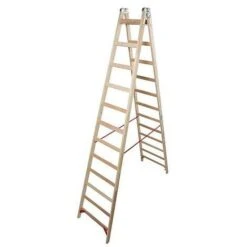 Echelle Double, Bois H De Travail 4,54 H Reelle 2,20 Longueur 3,30 Marches 2x12