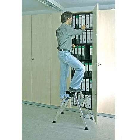 Echelle Double Pliante 'ROLLY' Haut 0,65 - H De Travail 2,65 2x3 Marches â Image 4