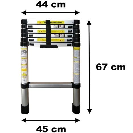 Échelle Télescopique En Aluminium - 2.00 Mètres – Image 3