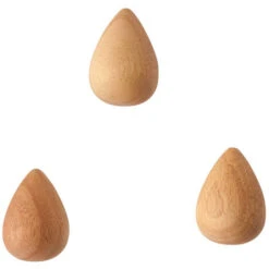 3 Pièces Crochet En Bois, Crochet De Manteau Mural, Patères En Bois Naturel, Naturel Moderne à La Main Crochet Mural En Bois Pour Suspendre Vêtements, Chapeau, Écharpes, Écouteurs