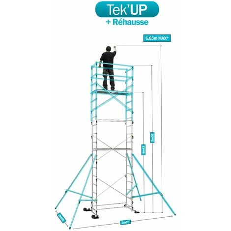 KIT Réhausse Pour échafaudage TEK'UP Ou QUAD UP EVOLUTION, Pour Travail Jusqu'à 6m70 – Image 3