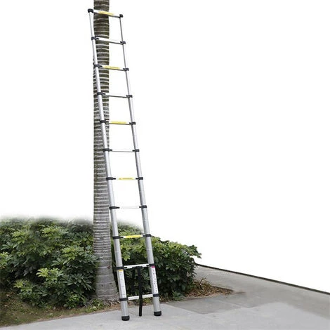 FREOSEN 3.2M Echelle Télescopique Portable Multifonctions Aluminium Pliable, Avec Sac De Transport Et Gants, Charge Max 150kg – Image 3