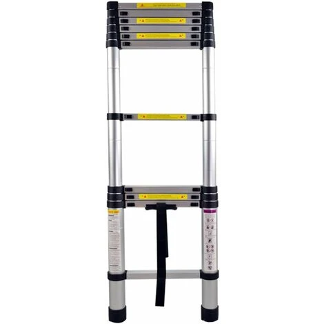 Échelle Télescopique Escabeau Telescopique Multi-Fonction Escamotable En Aluminium Portable Pliante - 2.0M – Image 4