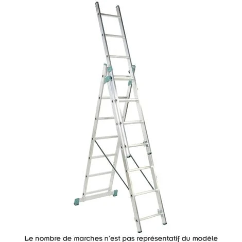 Echelle Transformable 3 Plans Coulissante Extensible 7 Marches â Image 3
