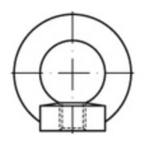 TOOLCRAFT 109404 Écrou à Anneau M20 DIN 582 Acier 1 Pc(s)