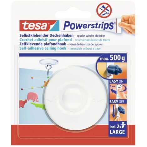 Crochet De Plafond Tesa Powerstrips® Tesa 58029-00020-20 Blanc 1 Pc(s)