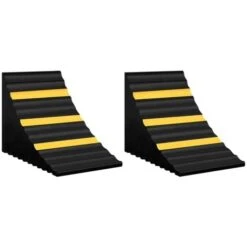 Cales De Roue 2 Pcs 29x16x19 Cm Caoutchouc VidaXL