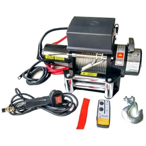 Varan Motors - SC6.0X Treuil électrique 12V 2721KG 3300W, Treuil à Câble Longueur 20m Ø7.2mm – Image 4