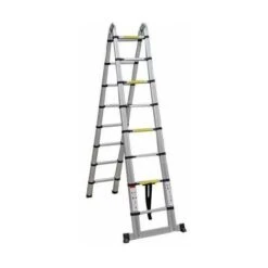 Varan Motors - DLT708B Echelle Télescopique Multi-fonctions En Alu De 5.00m, 16 échelons