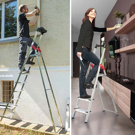 HAILO Escabeau 3 Marches - Hauteur Atteignable 2.35m - 8813-001 â Image 4